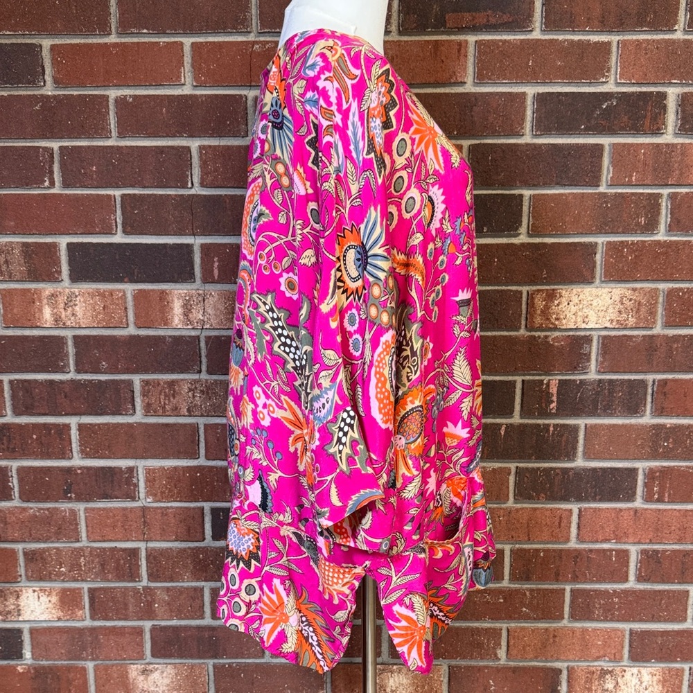 Masai Pink Abstract Floral Tunic Top Size XL - Picture 10 of 14